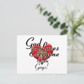 Gott Lieben Schwule! Postkarte (Stehend Vorderseite)