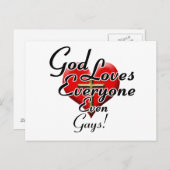 Gott Lieben Schwule! Postkarte (Vorne/Hinten)