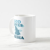 Gott-Lieben Serbien Kaffeetasse (Vorderseite Links)