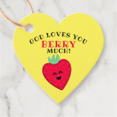 Gott Lieben Sie Berry Much Strawberry Herz Geschenkanhänger (Vorderseite)