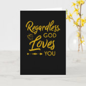 Gott Lieben Sie Christlichen Glaubenssatz Karte (Gelbe Blume)