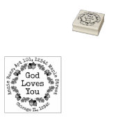 Gott Lieben Sie Eichenkranz mit Rücksendeadresse Gummistempel (Stempel)