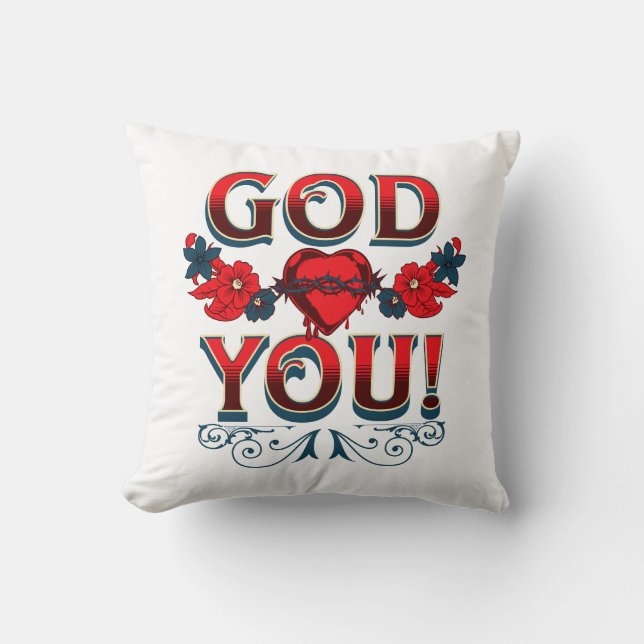 Gott Lieben Sie Kissen (Vorderseite)