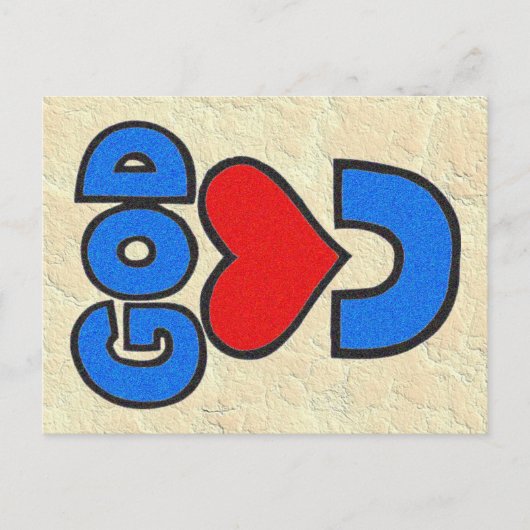 Gott Lieben Sie Postkarte (Vorderseite)