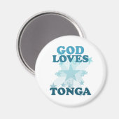 Gott Lieben Tonga Magnet (Vorderseite/Rückseite)