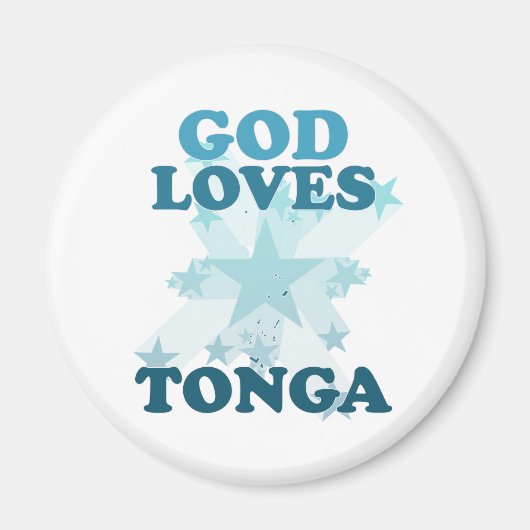 Gott Lieben Tonga Magnet (Vorne)