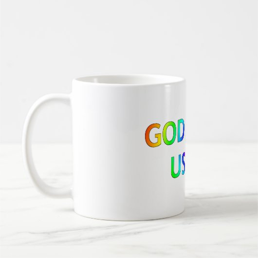 Gott Lieben uns alle Kaffeetasse (Links)