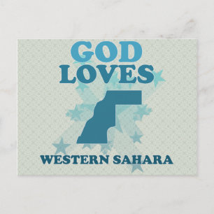 Gott Lieben Western Sahara Postkarte