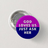 Gott-Lieben wir Button (Vorne & Hinten)