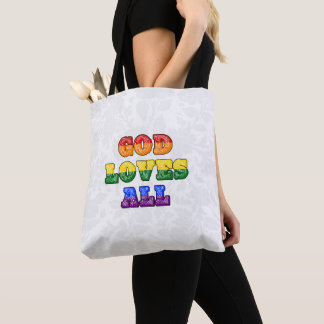 "Gott liebt alle" Schwul/LGBTQIA+/Queer Christlich Tasche