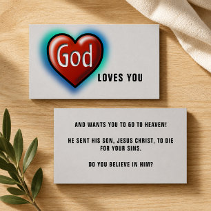 Gott liebt dich Christlich Visitenkarte