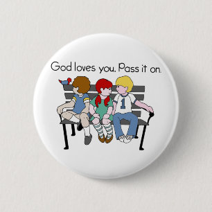 Gott liebt dich, gib es weiter button