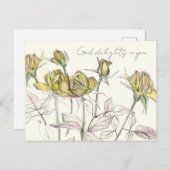 Gott liebt in dir Gelbe Rosen Religiös Postkarte (Vorne/Hinten)