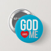 Gott liebt mich button (Vorne & Hinten)
