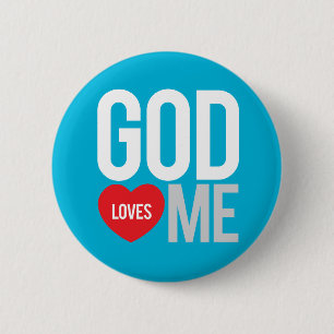 Gott liebt mich button