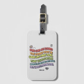 Gott liebte die Welt Gepäckanhänger (Vorderseite Vertikal)