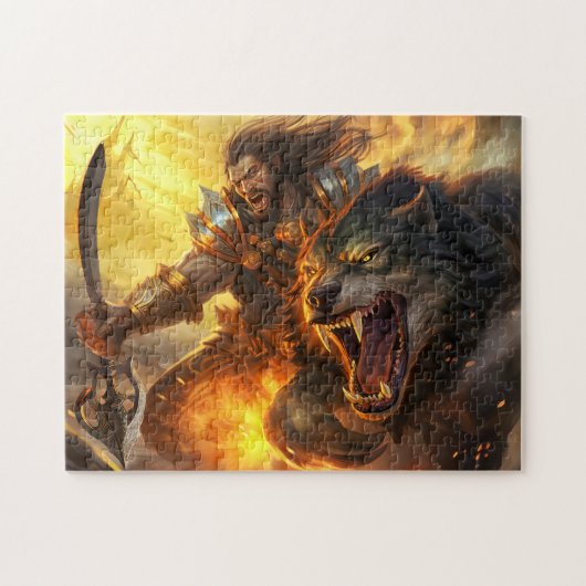 Gott Loki entfesselte den Fenriswolf Puzzle (Horizontal)