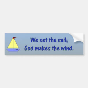 Gott macht den Wind - Autoaufkleber