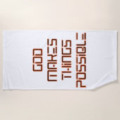 Gott macht Dinge möglich Strandtuch (Vorderseite)