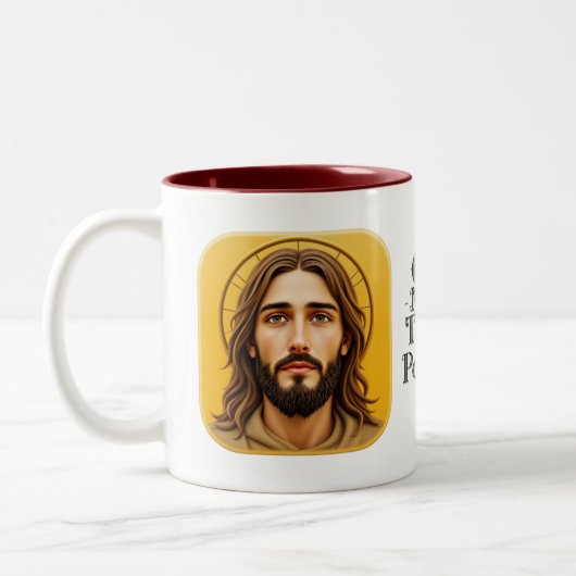 Gott macht Dinge möglich Zweifarbige Tasse (Links)