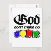 Gott macht keinen Junk Postkarte (Vorne/Hinten)