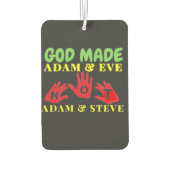 Gott machte Adam und Eve nicht Adam und Steve Autolufterfrischer (Rückseite)