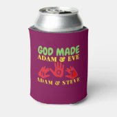 Gott machte Adam und Eve nicht Adam und Steve Dosenkühler (Kanne Rückseite)