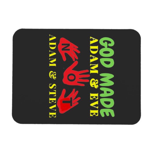 Gott machte Adam und Eve nicht Adam und Steve Magnet (Horizontal)