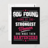 Gott machte Barkeeper Unglaublich witzig Berufswes Postkarte (Vorne/Hinten)