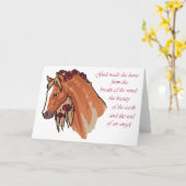 Gott machte das Pferd Karte (Gelbe Blume)