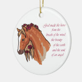 Gott machte das Pferd Keramik Ornament (Links)