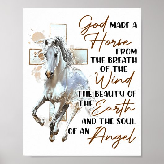 Gott machte ein Pferd aus dem Atem des Windes Das Poster (Vorne)