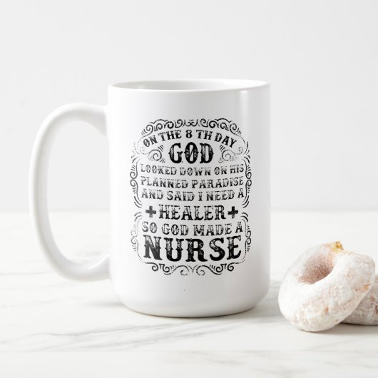 Gott machte eine Krankenschwester Kaffeetasse (Mit Donut)