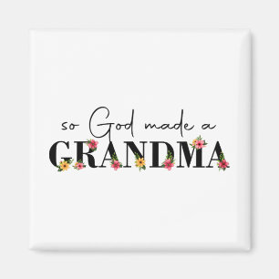 Gott machte eine Oma Blume Oma Happy Mütter Da Magnet