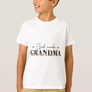 Gott machte eine Oma Blume Oma Happy Mütter Da T-Shirt