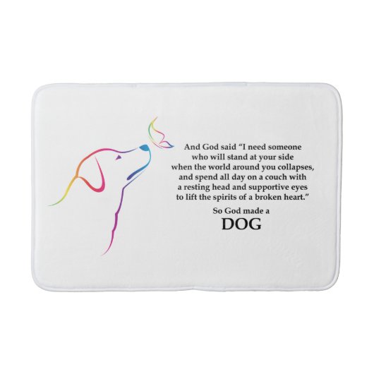 Gott machte einen Hund Badematte (Vorderseite)