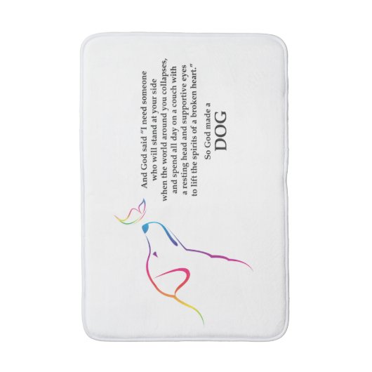 Gott machte einen Hund Badematte (Vorderseite Vertikal)