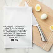 Gott machte einen Hund Geschirrtuch (Viertel Falte)