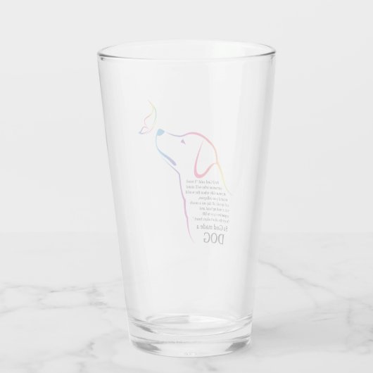 Gott machte einen Hund Glas (Rückseite)