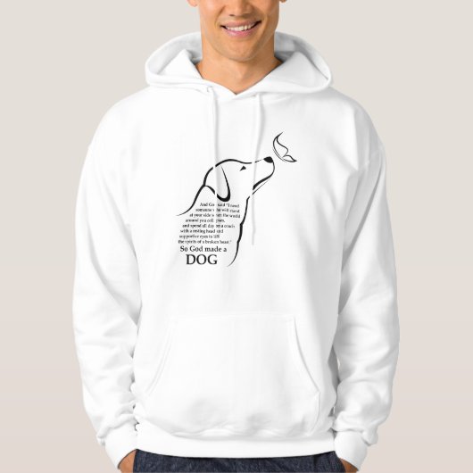 Gott machte einen Hund Hoodie (Vorderseite)