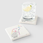 Gott machte einen Hund Steinuntersetzer (Seitenansicht)