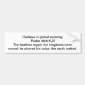 Gott machte globale Erwärmung Autoaufkleber (Vorne)