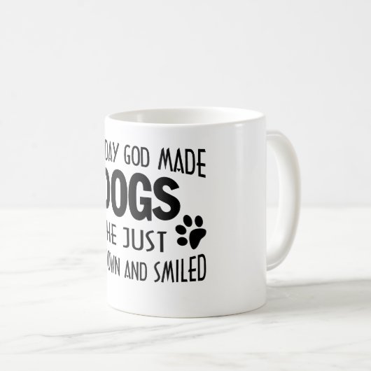 GOTT MACHTE HUNDE KAFFEETASSE (VorderseiteRechts)
