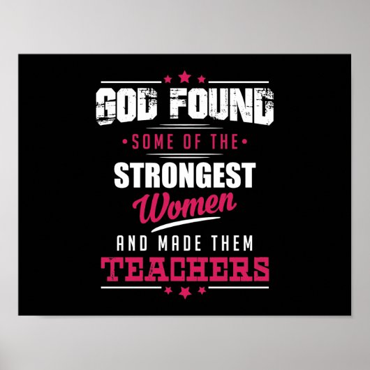 Gott machte Lehrer Unglaublich witzig Berufsdesign Poster (Vorne)