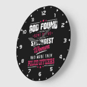 Gott machte Polizei-Offiziere unglaublich witzig Große Wanduhr (Winkel)