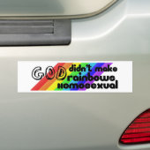 Gott machte Regenbogen nicht homosexuell Autoaufkleber (Auf Auto)