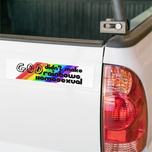 Gott machte Regenbogen nicht homosexuell Autoaufkleber (Auf Lkw)