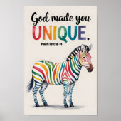 Gott machte Sie zu einer einzigartigen Christliche Poster (Vorne)