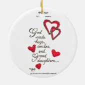 Gott machte Umarmungen zeichnend Sprichwort Kerami Keramik Ornament (Hinten)