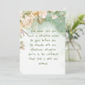 Gott mit dir allein nie inspirierende Blume Karte (Stehend Vorderseite)